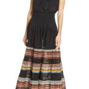 Tory Burch Black Smocked Dress